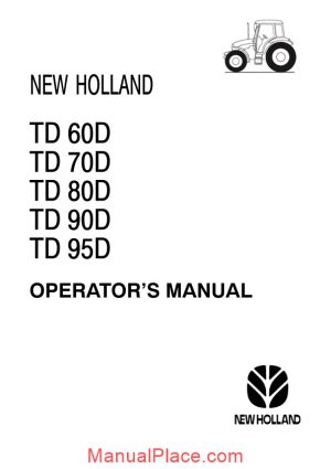 new holland serie td operator manaul page 1