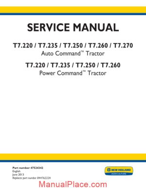 new holland t7 270 service manual page 1