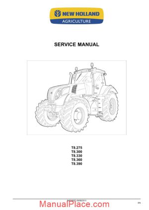 new holland t8 series service manual page 1