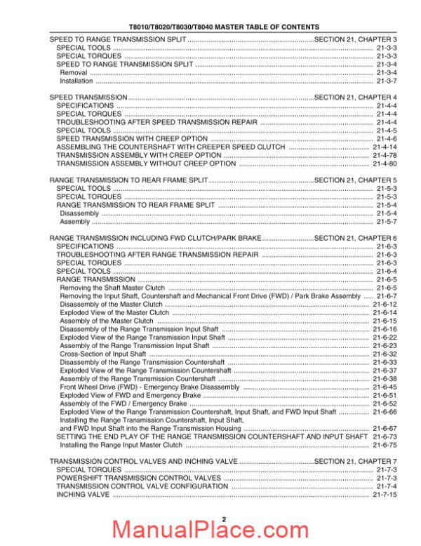 new holland t8000 repair manual page 2