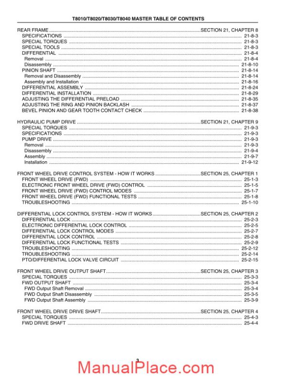 new holland t8000 repair manual page 3