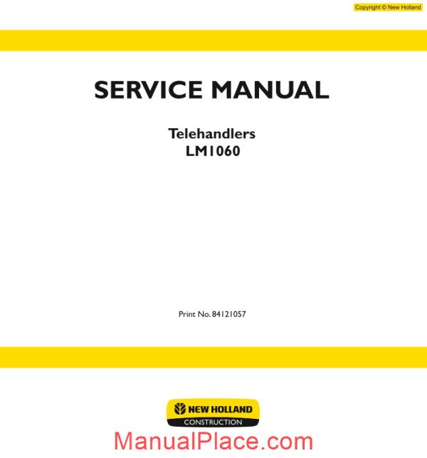 new holland telehandlers lm1060 en service manual page 1