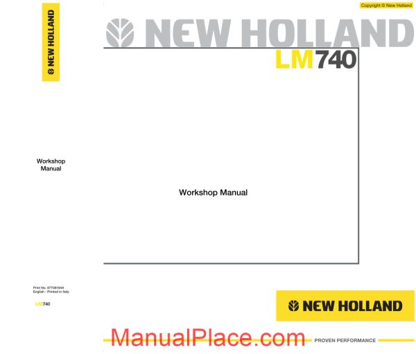 new holland telehandlers lm740 en service manual page 1