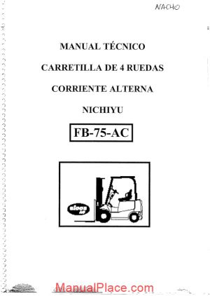 nichiyu forklift fb 75 ac technical manual italian page 1