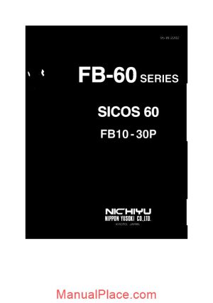 nichiyu forklift fb10 30p sicos 60 troubleshooting manual page 1