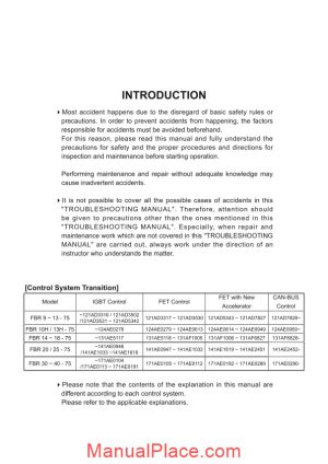 nichiyu forklift fbr 75 troubleshooting manual page 1