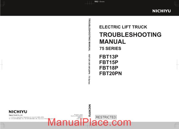 nichiyu forklift fbt 75 series troubleshooting manual page 1