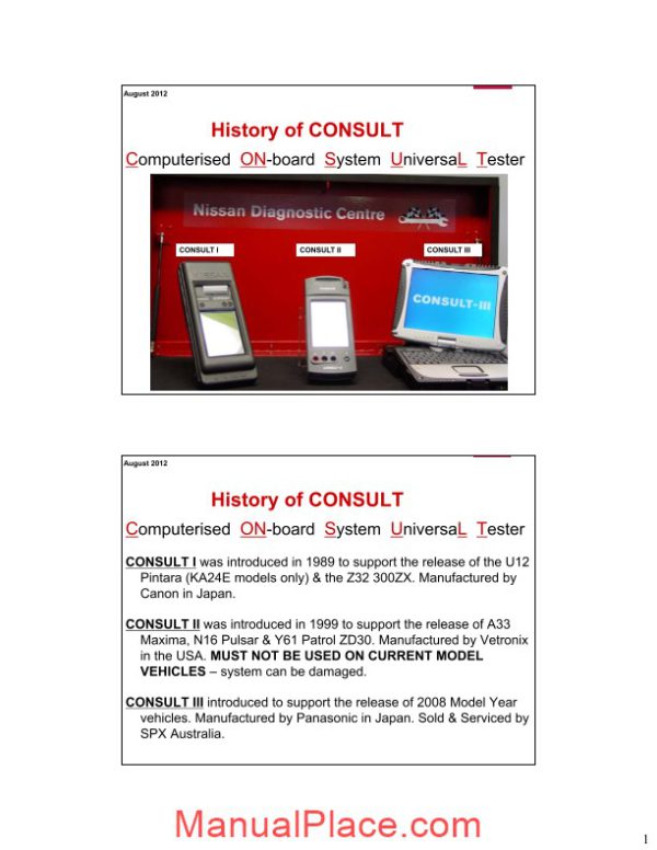 nissan diagnostic consult iii plus info page 3