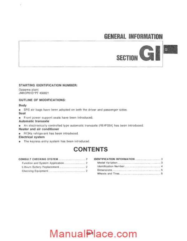 nissan g20 supp 1993 factory shop manual page 3