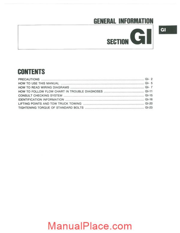 nissan infiniti j30 1993 factory shop manual page 3