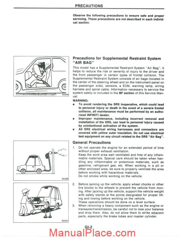 nissan infiniti j30 1993 factory shop manual page 4