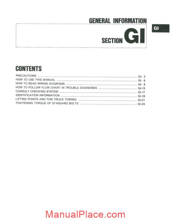 nissan infiniti q45 1992 factory shop manual page 3