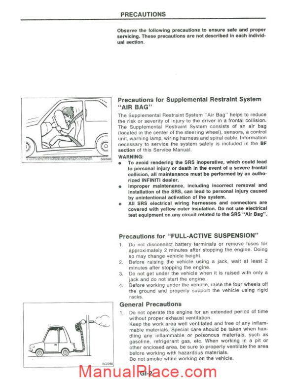 nissan infiniti q45 1992 factory shop manual page 4