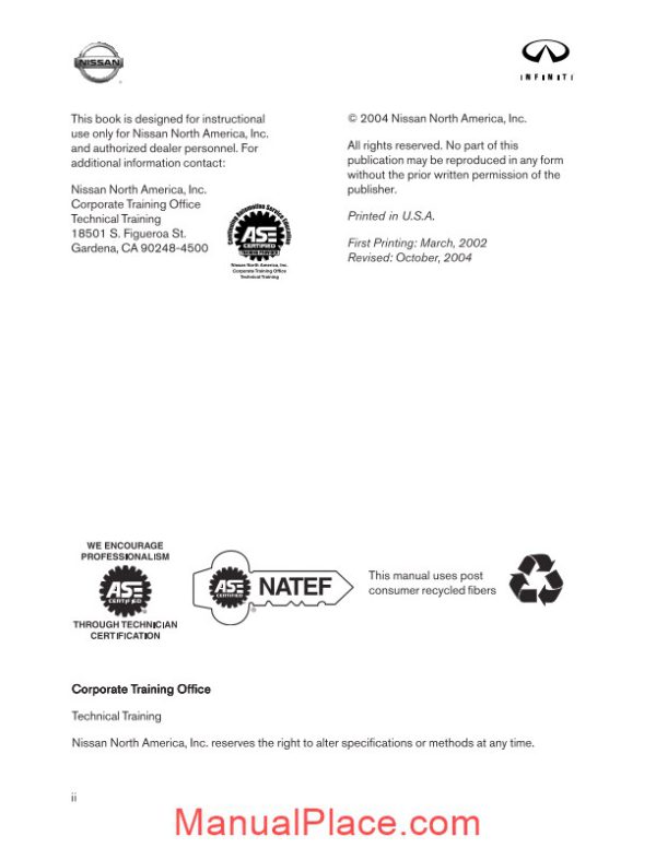 nissan official training chassis systems diagnosis and repair page 2