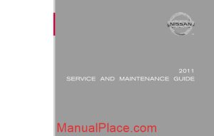nissan service and maintenance guide 2011 page 1