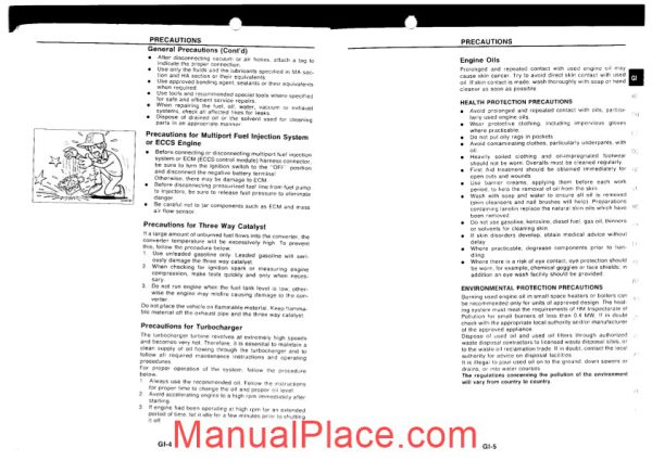 nissan silvia s14 workshop manual page 3