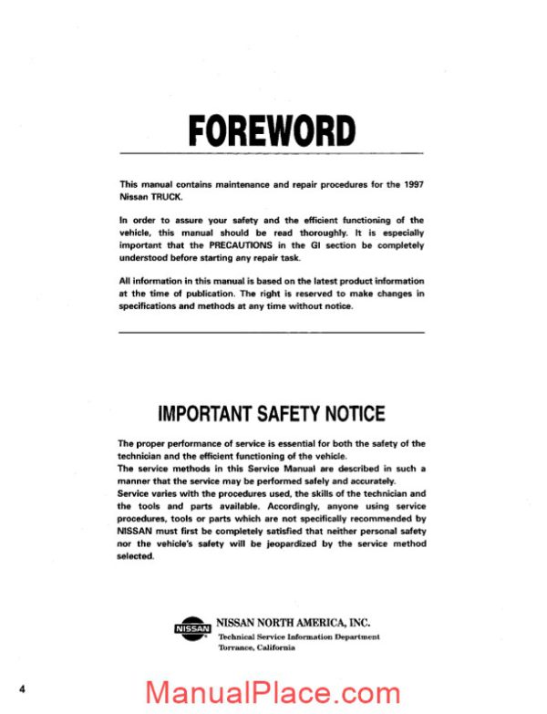 nissan truck d21 service manual 97 page 2