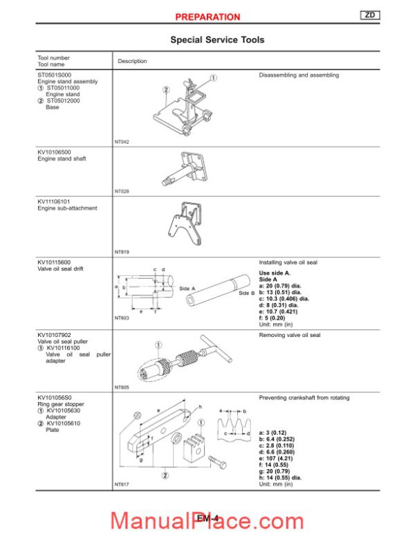 nissan zd30 and td27ti engines service manual in english page 4