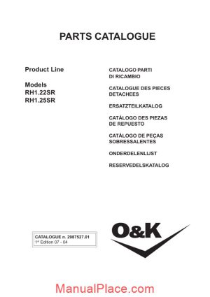 o k model rh1 22sr rh1 25sr parts catalogue page 1