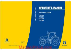 operator new holland t7000p page 1