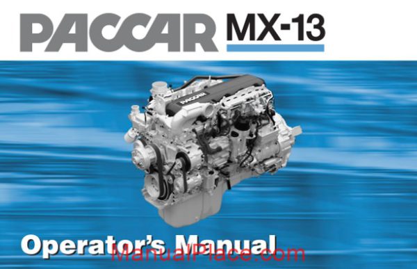 paccar engine manuals paccar mx 13 engine operator manual english page 1