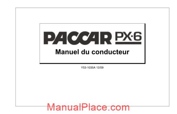 paccar engine manuals paccar px 6 manuel du conducteur francais page 2