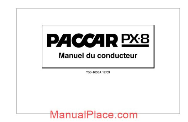 paccar engine manuals paccar px 8 engine manuel du conducteur francais page 2