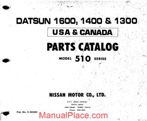 parts catalog datsun 1600 1300 page 1
