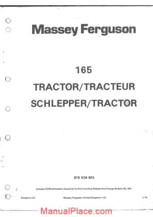 parts manual massey ferguson mf165 page 1