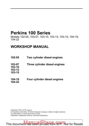 perkins 100 series workshop manual page 1