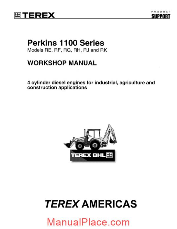 perkins 1100 series models re rf rg rh rj and rk workshop manual page 1