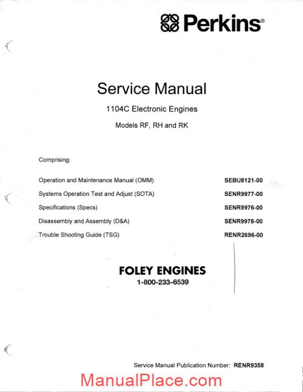 perkins 1104c service manual complete reduced page 1