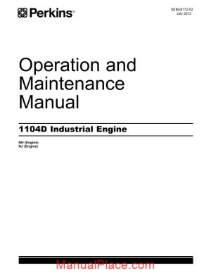 perkins 1104d industrial engines operation and maintenance manual page 1