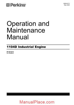 perkins 1104d operation and maintenance manual page 1