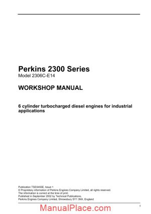 perkins 2300 series workshop manual page 1