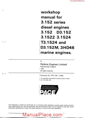 perkins 3 152 series engine workshop manual page 1