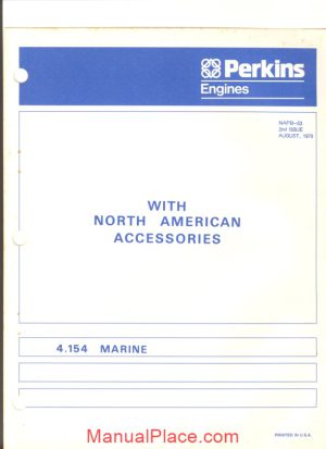 perkins 4 154 marine parts manual page 1