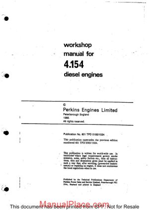 perkins 4 154 series workshop manual page 1