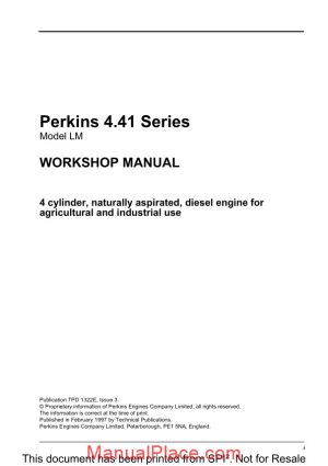 perkins 4 41 series workshop manual page 1