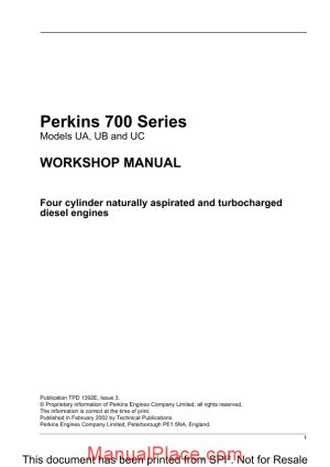 perkins 700 series workshop manual page 1