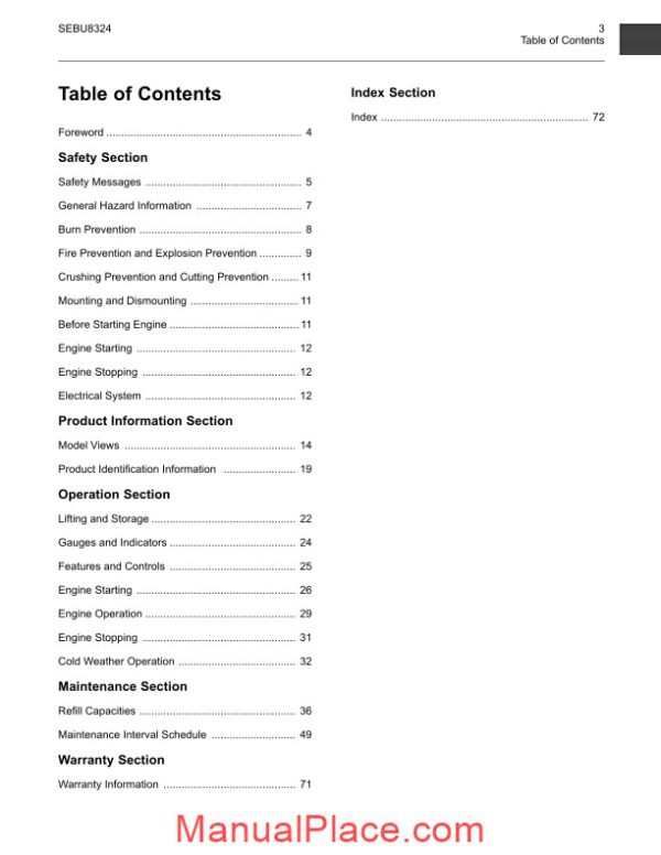 perkins 800d series industrial engines operation and maintenance manual page 3