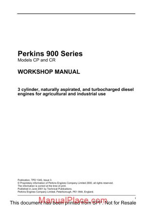 perkins 900 series workshop manual page 1