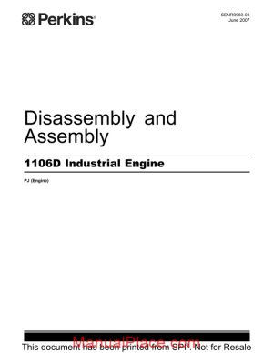 perkins disassembly and assembly 1106d industrial engine page 1