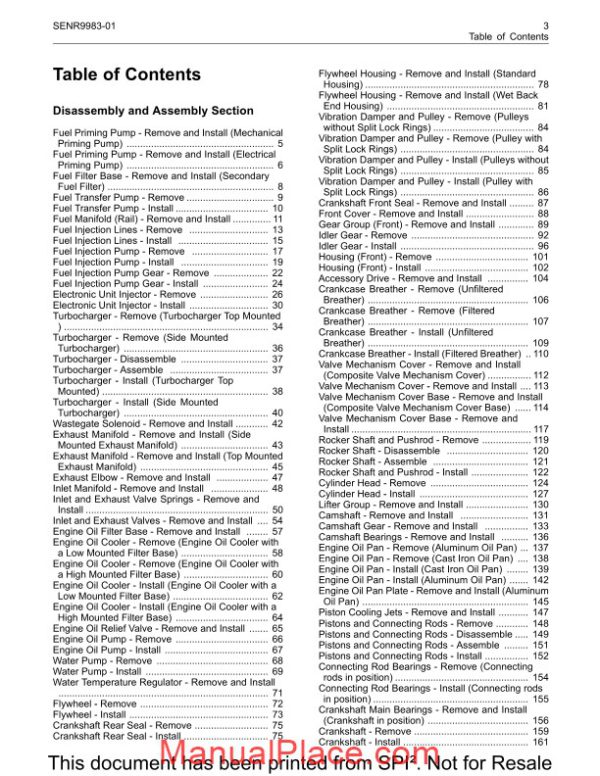 perkins disassembly and assembly 1106d industrial engine page 3