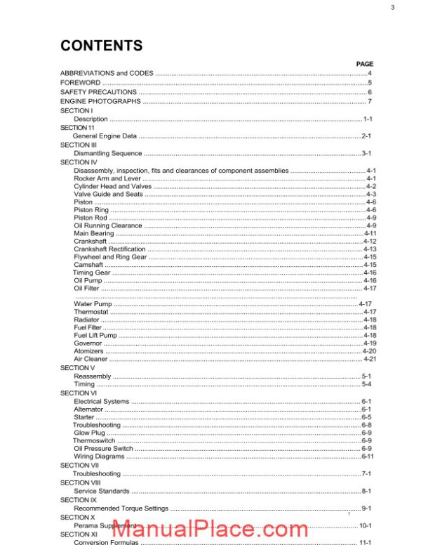 perkins engines workshop manual page 3