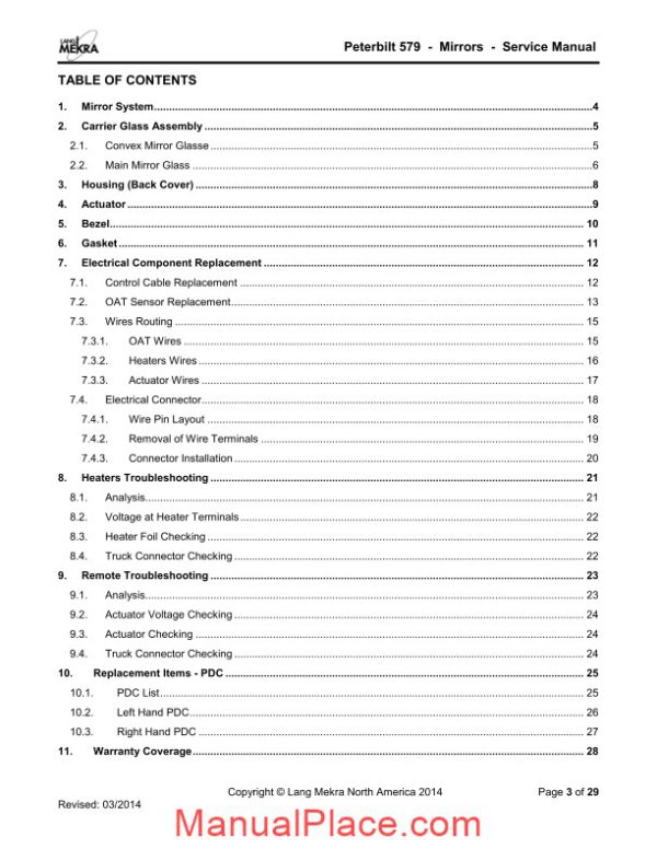 peterbilt 579 mirrors service manual page 3