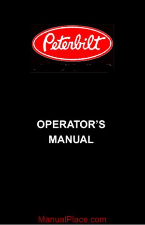 peterbilt conventional trucks operators manual prior to 12 06 supplemental page 1