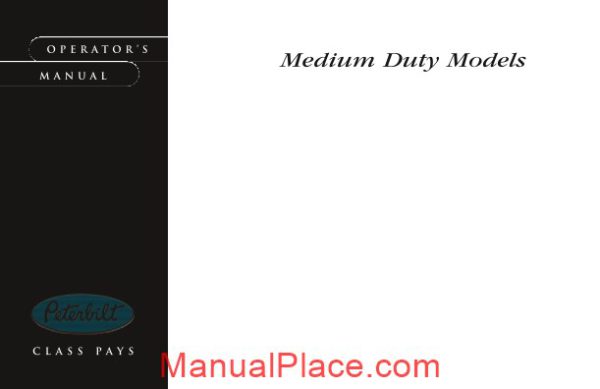 peterbilt medium duty trucks operators manual after 1 07 supplemental page 1