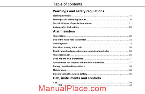 peterbilt model 210 220 operators manual supplementalmanuals page 1