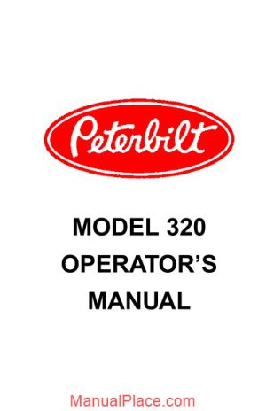 peterbilt model 320 operators manual page 1